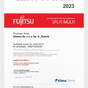 2023 Certyfikat Fujitsu Kliwent